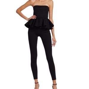 Ronny Kobo Elegant Black Strapless Jumpsuit